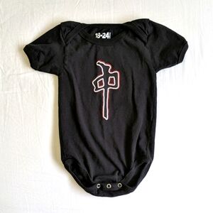 red dragon graphic black short sleeve bodysuit diaper shirt 24 months baby